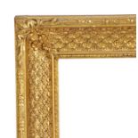 Straight pattern picture frame with intricate pattern and corners, 19th Century English, 21" x