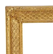 Straight pattern picture frame with intricate pattern and corners, 19th Century English, 21" x