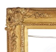 Straight pattern picture frame with corners and centres, 20th Century English, 45" x 35" (rebate)