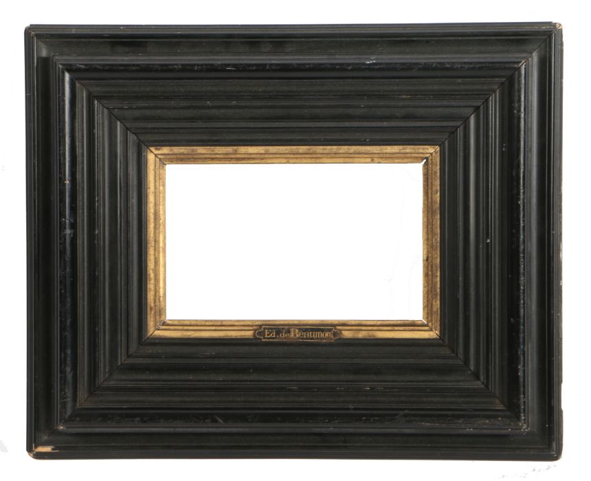 Small black picture frame, 19th Century Continental, 7.5" x 4.5" (rebate)