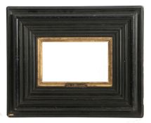 Small black picture frame, 19th Century Continental, 7.5" x 4.5" (rebate)