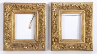 Barbizon picture frames, a pair, 19th Century French, 6" x 5" (rebate) (2)