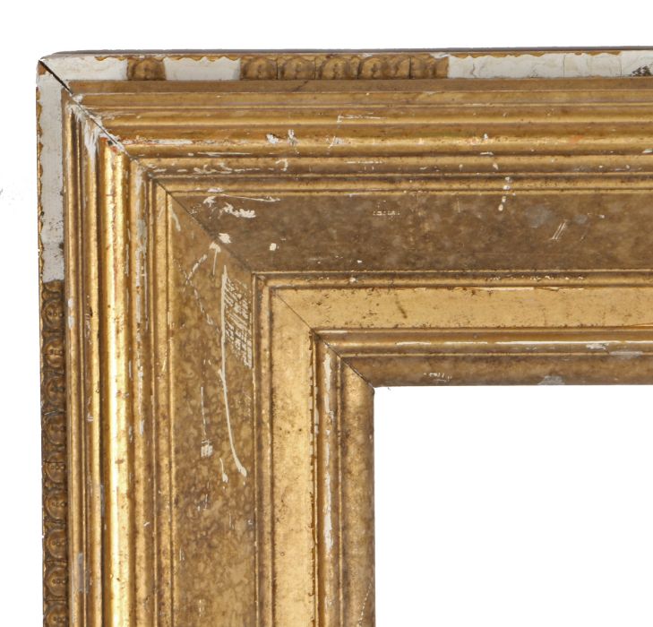 Straight pattern picture frame, 19th Century English, 35" x 24" (rebate)