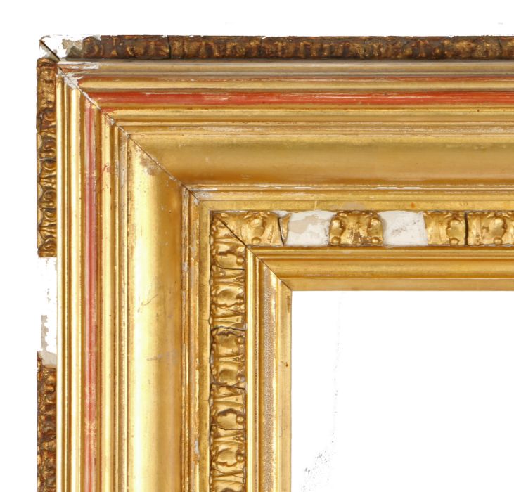 Straight pattern picture frame, 19th Century English, 40" x 30" (rebate)