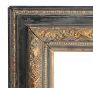 Running pattern picture frame, with black outer, 19th Century English, 22" x 18" (rebate)