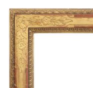 Straight pattern watercolour frame, with incised detail, 19th Century English, 21" x 13" (rebate)