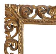 Florentine carved frame, 19th Century Italian, 15" x 10.5" (rebate)