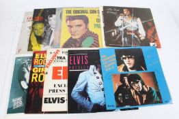 A collection of approx. 10 Elvis Presley LPs (unofficial releases)