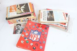 Elvis Presley memorabilia and volumes to include "Elvis Weekly", "Elvis Presley Fan Club" magazines,