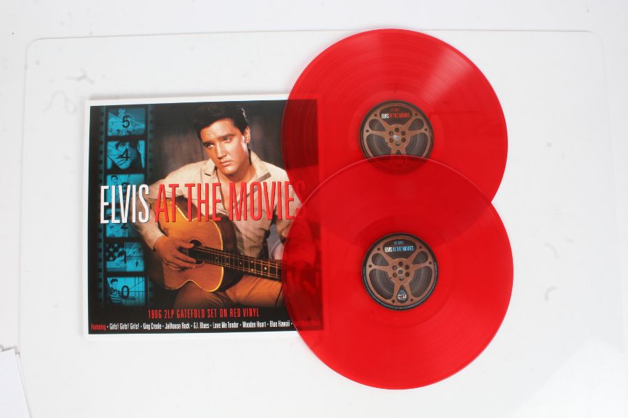 Elvis Presley – Elvis At The Movies ( NOT2LP220 , 2 x Vinyl, LP, Compilation, Red Vinyl, EX)