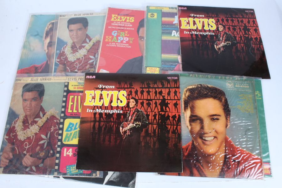 A collection of approx. 10 Elvis Presley LPs to include Blue Hawaii ( SF-5115 )