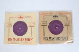 Elvis Presley - Hound Dog ( 45-POP-249 ) / Mystery Train ( 7MC42 , vinyl poor) (both HMV gold