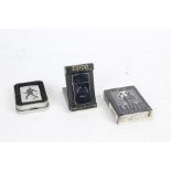 Elvis Presley Zippo lighters, to include the Elvis Collection four lighter box set, two others (3)