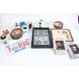 Elvis Presley memorabilia to include Bradford Exchange plates from the "Remembering Elvis"