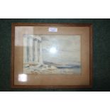 Alfred Ewen (Exh 1907-10) Beach Scene, signed and dated 1910 (lower left), watercolour together with