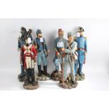 Six large Academy American civil war figures to include three Union soldiers two Confederate