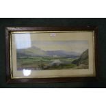 Frederick Davis (19th Century), Lakeland Scene, signed, watercolour, 49cm by 19.5cm (19in by 7 3/4