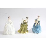 Three Royal Doulton figurines, 'Simone', 'Adrienne' and 'Royal Doulton' (3)