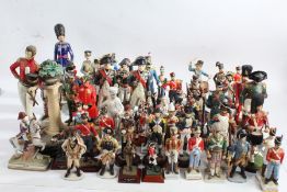 Collection of various porcelain model soldiers (qty)