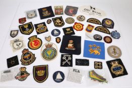 Collection of maritime cloth patches to the Royal Navy, Merchant Navy, Shipping Lines, Associations,