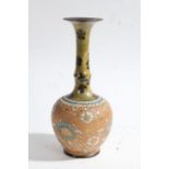 Eliza Simmance - Royal Doulton Slater's Patent vase, with a bulbous body and a bamboo effect neck