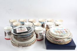 Collection of military related tankards and plates by Royal Doulton and Wedgwood (Qty)