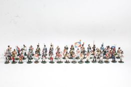 Large Collection of Del Prado cast figures, mostly Napoleonic soldiers to include Piper 71st Glasgow