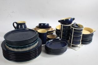 Quantity of Denby blue glazed dinner and tea ware (qty)