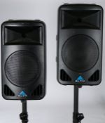 Pair of Alto PS2A speakers with tropod stand, both speakers with build in amplifers serial number