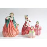 Four Royal Doulton figurines 'Lady Charmian', 'Christmas Morn', 'Bo-Peep', and 'Patricia' (4)