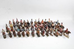 Large Collection of Del Prado cast figures, mostly Napoleonic cavalry to include standard barer