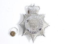 British Transport Police Helmet Plate and button