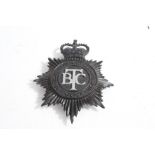 British Transport Commission Police helmet plate and button, (2)