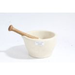 Early 20th century Wedgwood stoneware mortar and pestle, with impressed marks to base "Best