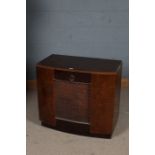 Mid 20th century walnut cased record player, with lift up top, 81cm wide