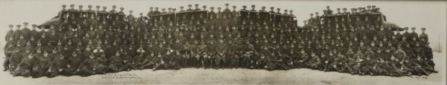 Large First World War group photograph, dated 1916, of a unit of the Army Service Corps posing
