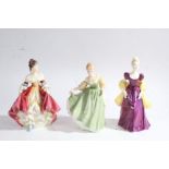 Three Royal Doulton figurines 'Fair Lady', 'Southern Belle' and 'Loretta' (3)
