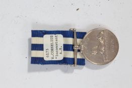 Egypt 1882 Medal, ( W. CORNELIUS. A.B. H.M.S. INCONSTANT), no clasp as issued, records show