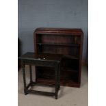 17th century style side table, the rectangular top above a thumb moulded frieze raised on bobbin