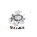 Port of London Authority Police helmet plate