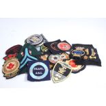 Collection of Merchant Navy and various sports club embroidered blazer badges, (qty)