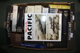 Selection of Military themed books including, 'The Second World War Volumes I-VI' by Winston