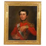 R. A Clark (British 1791-1883) A portrait of a Military officer of the 57th Regiment, (West
