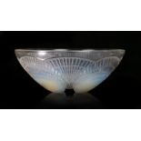 Rene Lalique "Coquille" pattern glass bowl, relief moulded with scallop shells in a graduated