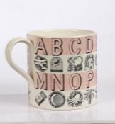 Eric Ravilious for Wedgwood alphabet mug, pink ground