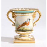 A 19th Century Barr Flight & Barr Worcester spill vase, the urn shaped vas with a gilt swag edge