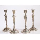 Good set of four Victorian Scottish silver candlesticks, Edinburgh 1895, maker Hamilton & Inches,