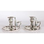 Good pair of early William IV silver chambersticks, Sheffield 1838, maker Creswick & Co (Thomas,