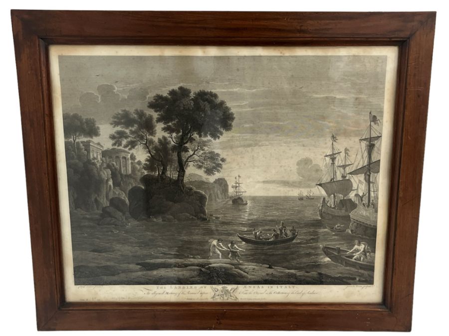 After Claude Lorraine, Engraved by Wilson Lowry/James Watson 'The Landing of Aeneas in Italy', ' - Image 4 of 5