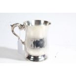 Elizabeth II silver tankard, Birmingham 1972, maker Turner & Simpson Ltd. with acanthus leaf